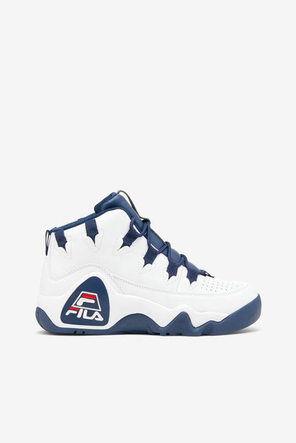 Fila Grant Hill 1Official Women's Sneakers - White/Navy/Red,NZ 703-90851